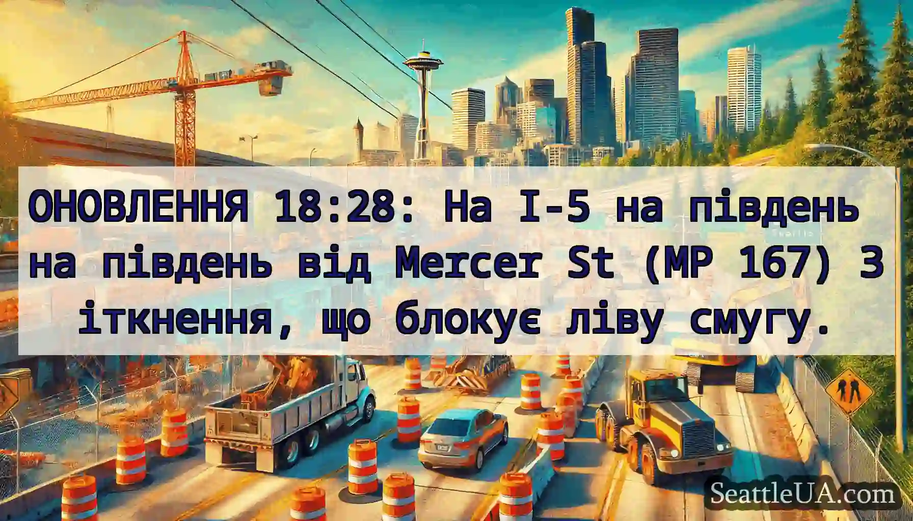 ОНОВЛЕННЯ 18:28: На I-5 на південь на південь від