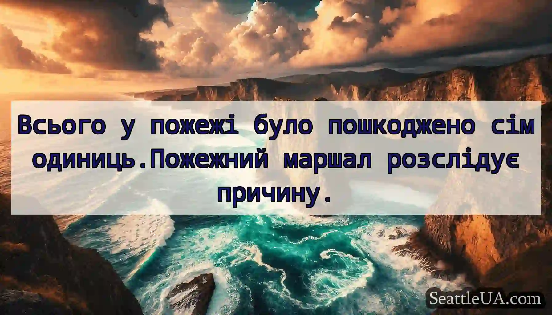 Всього у пожежі було пошкоджено сім