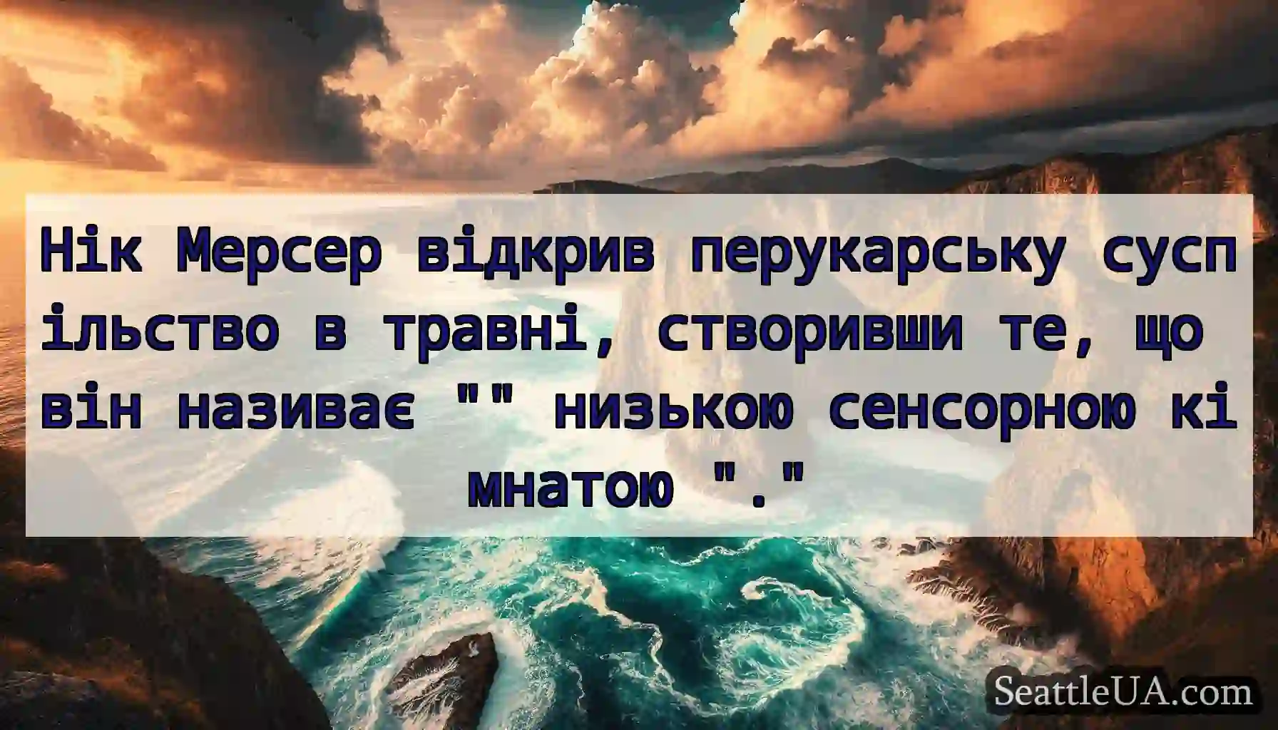 Нік Мерсер відкрив перукарську суспільство в