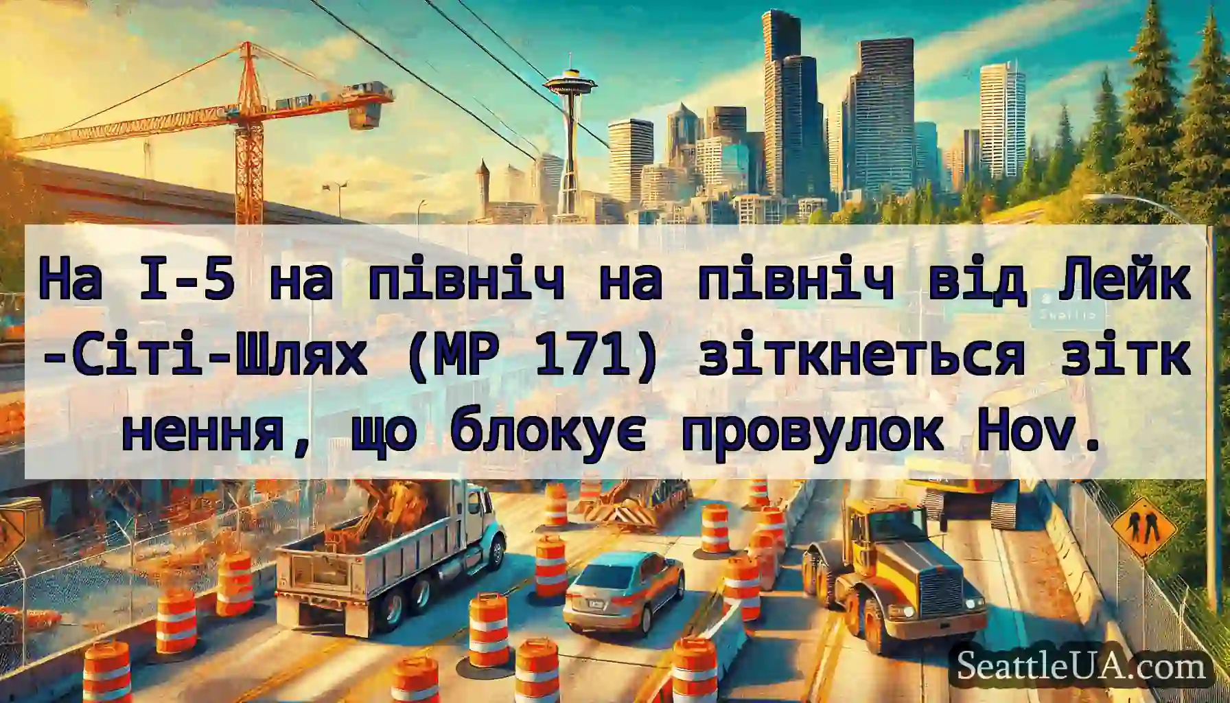 На I-5 на північ на північ від Лейк-Сіті-Шлях (MP