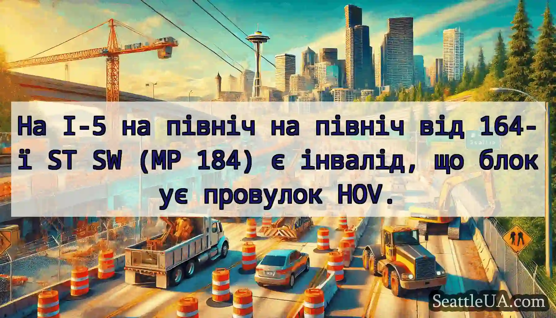 На I-5 на північ на північ від 164-ї ST SW (MP