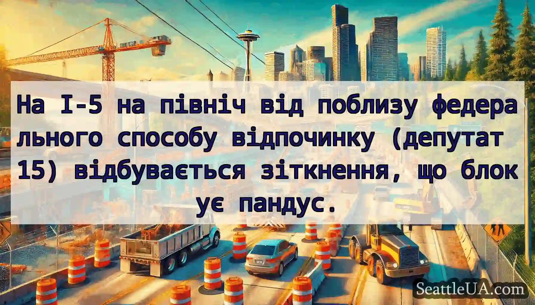 На I-5 на північ від поблизу федерального способу