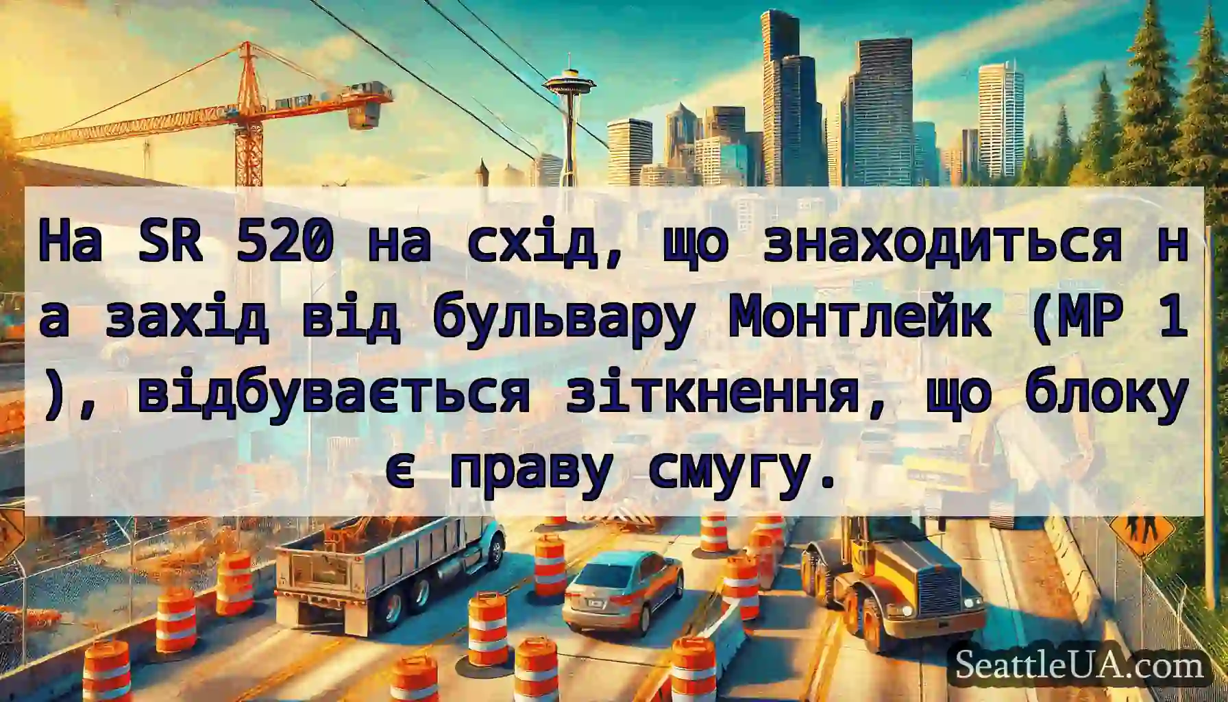 На SR 520 на схід, що знаходиться на захід від