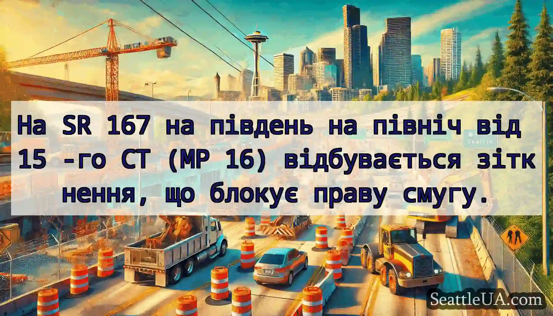 На SR 167 на південь на північ від 15 -го СТ (MP
