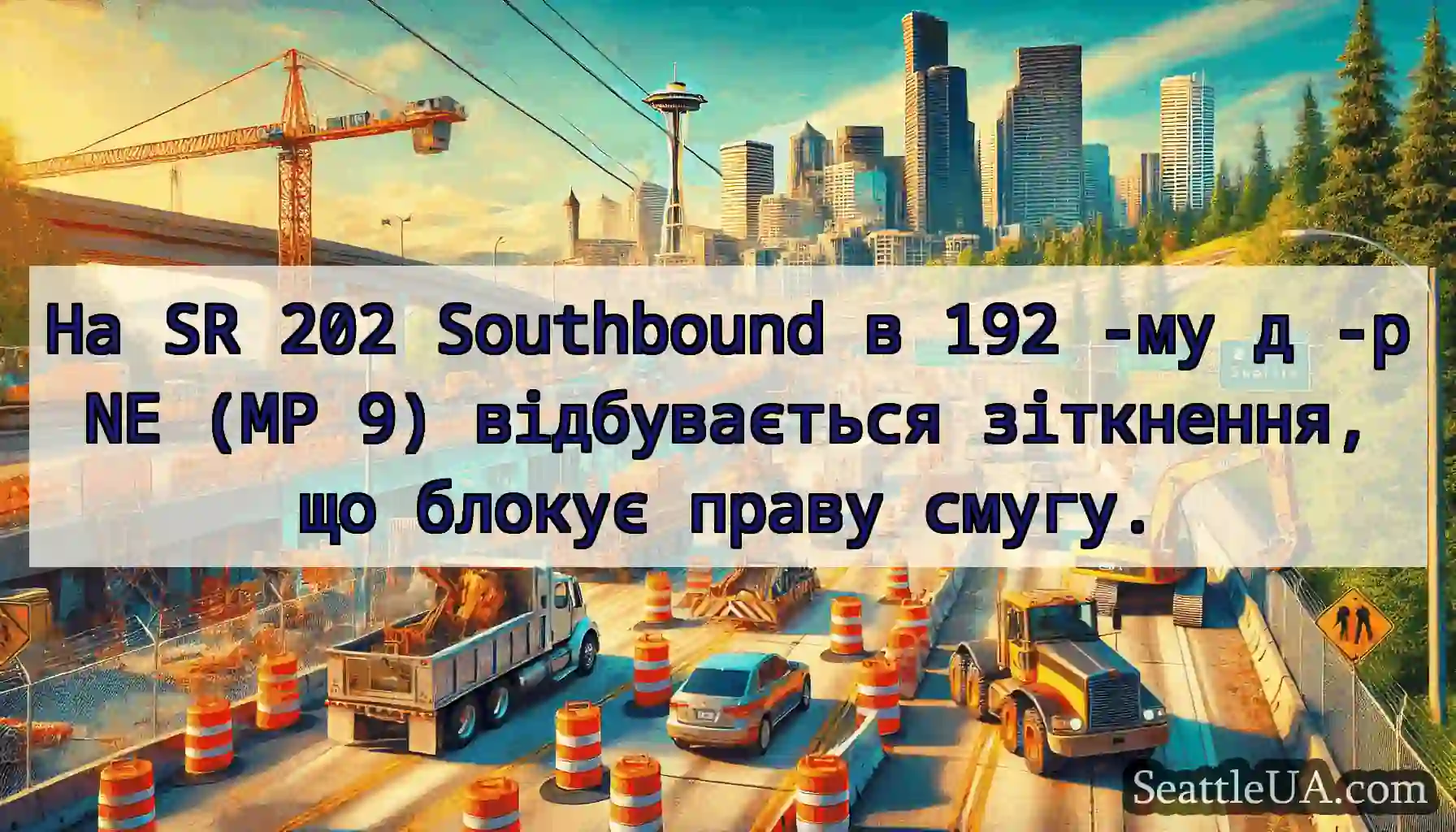 На SR 202 Southbound в 192 -му д -р NE (MP 9)