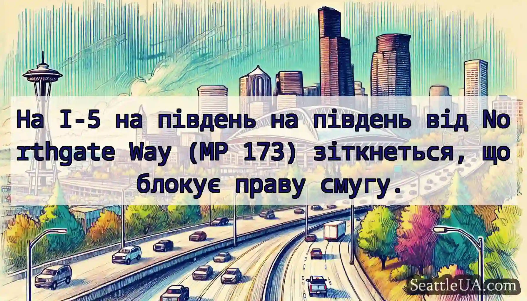 На I-5 на південь на південь від Northgate Way