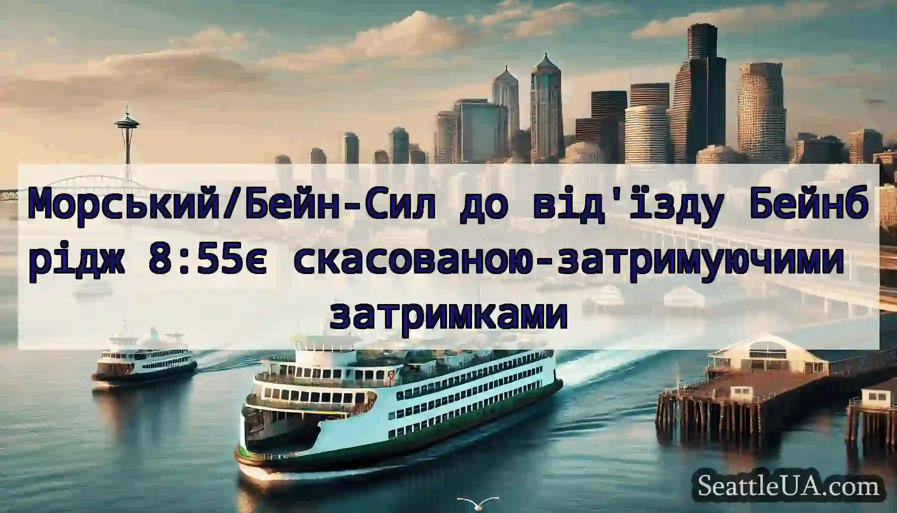 Морський/Бейн-Сил до від'їзду Бейнбрідж 8:55є