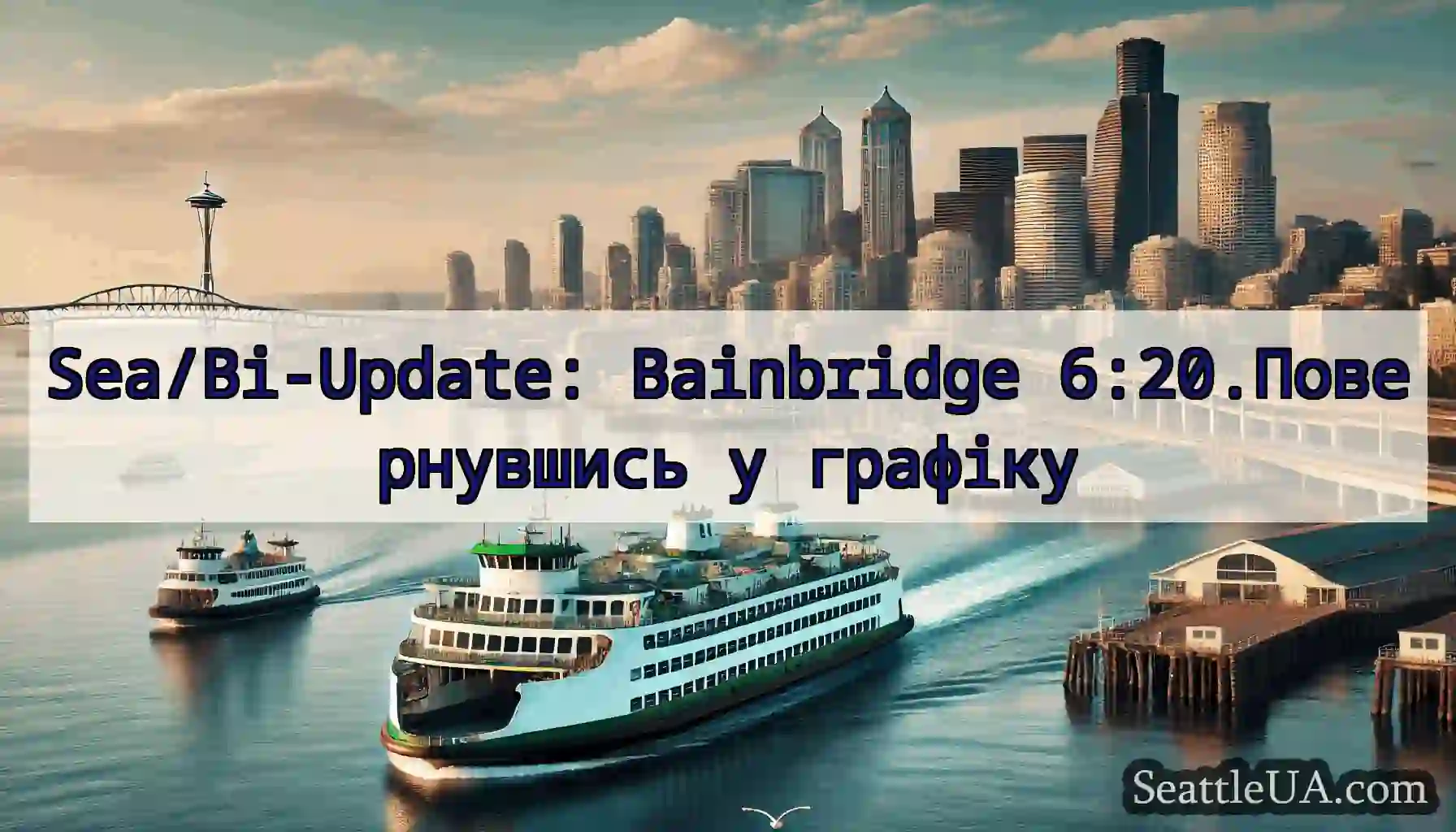 Sea/Bi-Update: Bainbridge 6:20.Повернувшись у