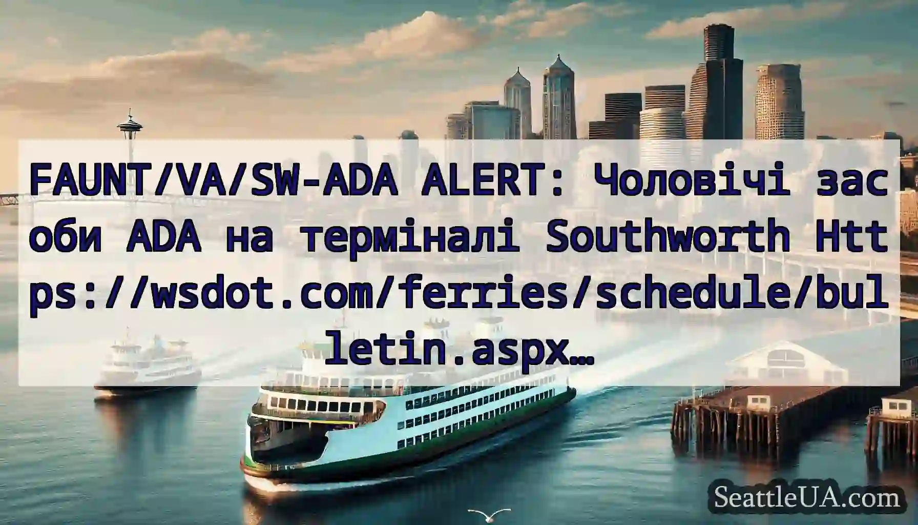 FAUNT/VA/SW-ADA ALERT: Чоловічі засоби ADA на