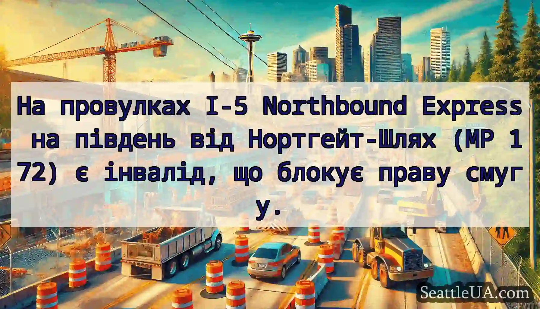 На провулках I-5 Northbound Express на південь