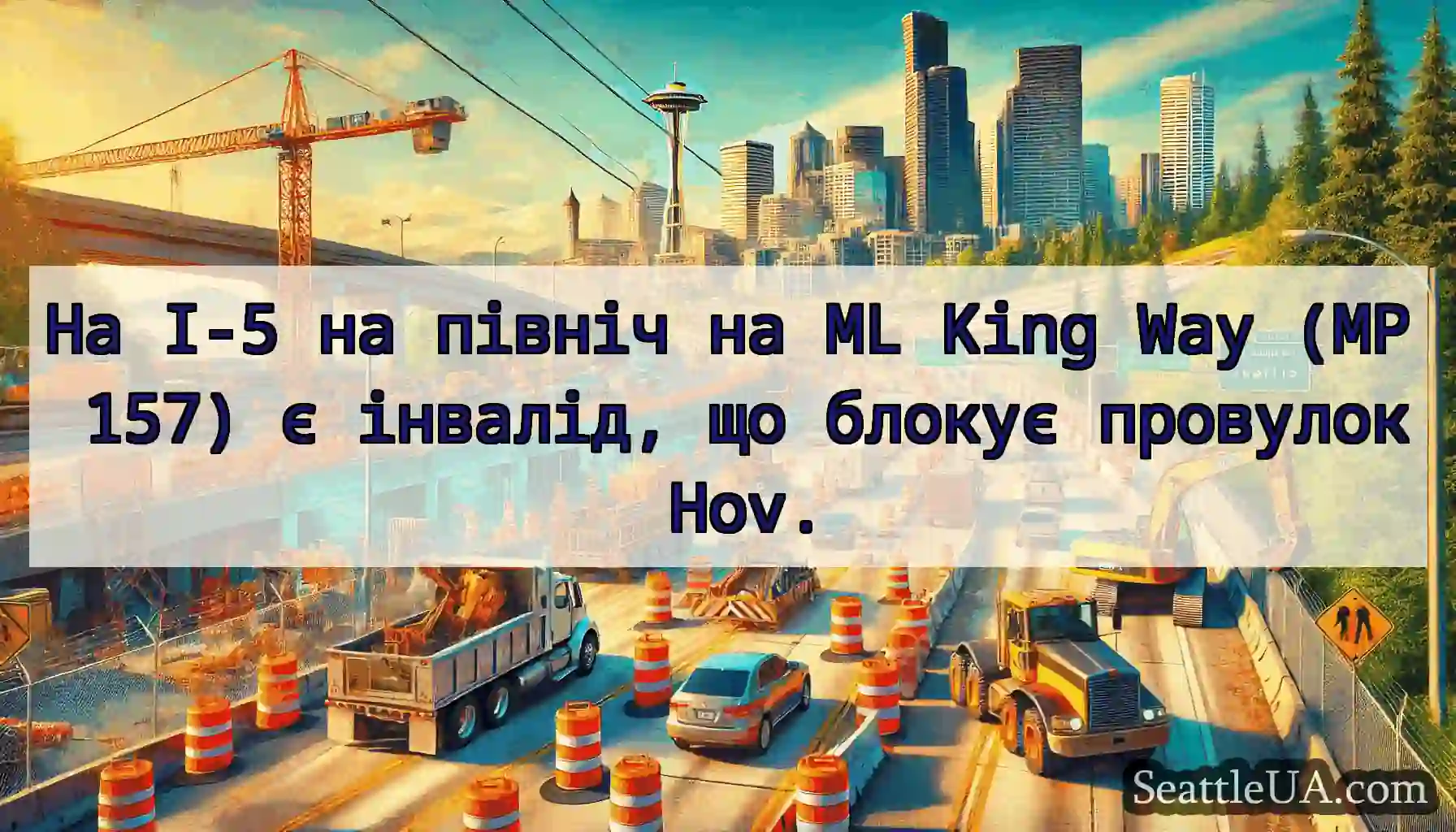 На I-5 на північ на ML King Way (MP 157) є