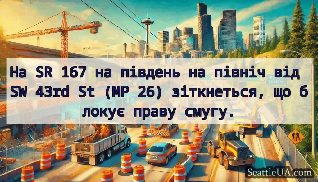 На SR 167 на південь на північ від SW 43rd St (MP