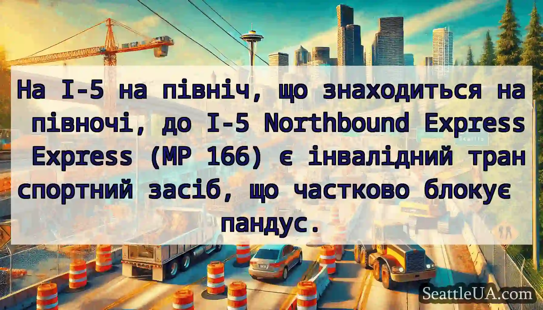 На I-5 на північ, що знаходиться на півночі, до