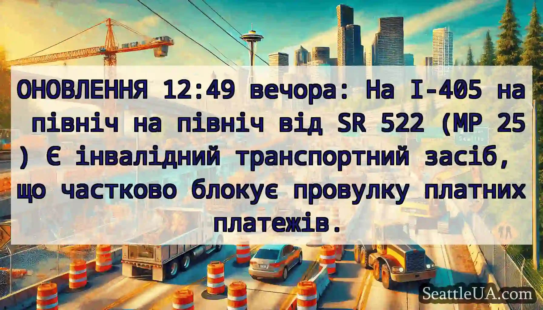 ОНОВЛЕННЯ 12:49 вечора: На I-405 на північ на