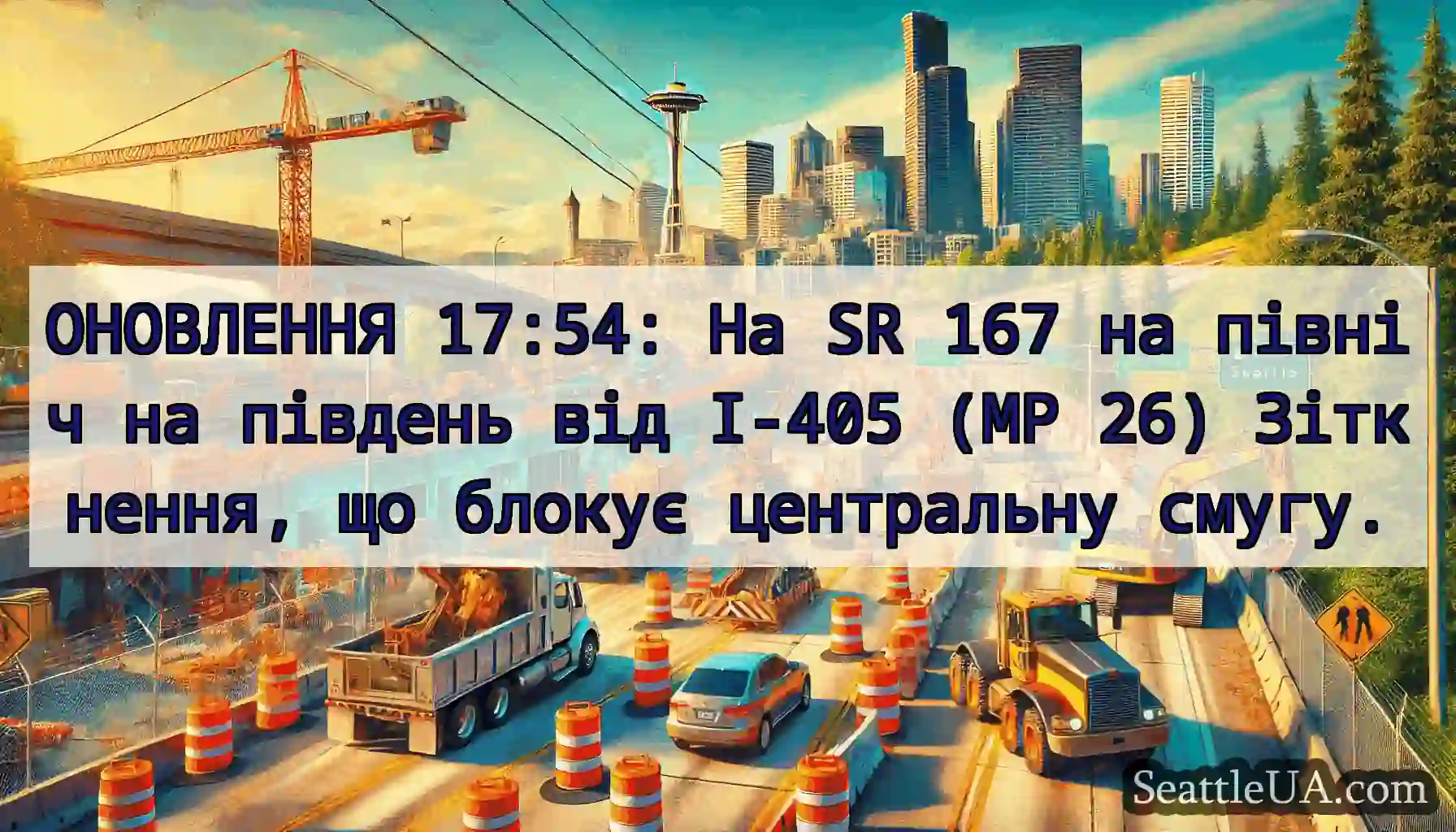 ОНОВЛЕННЯ 17:54: На SR 167 на північ на південь