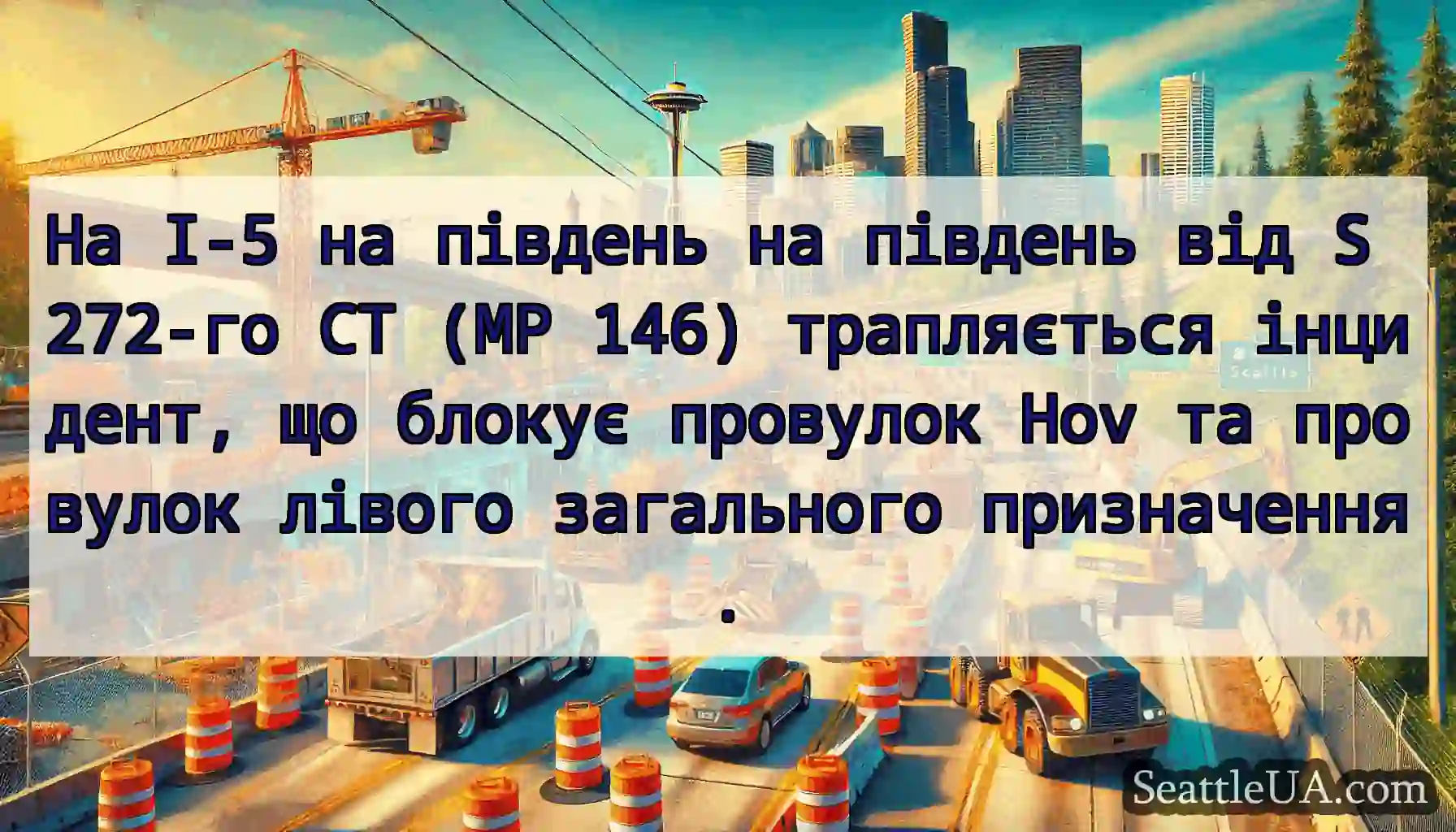 На I-5 на південь на південь від S 272-го СТ (MP