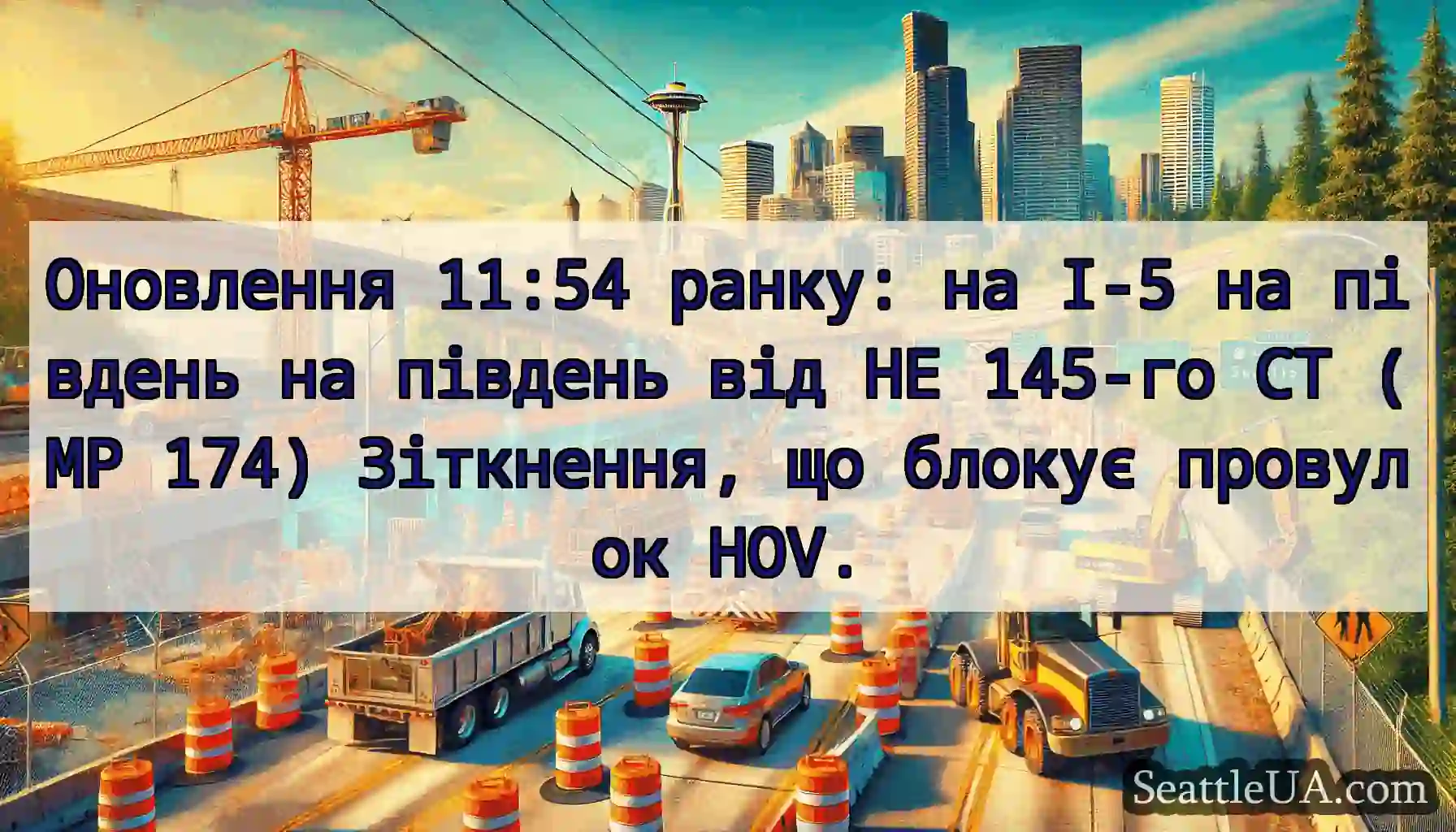 Оновлення 11:54 ранку: на I-5 на південь на
