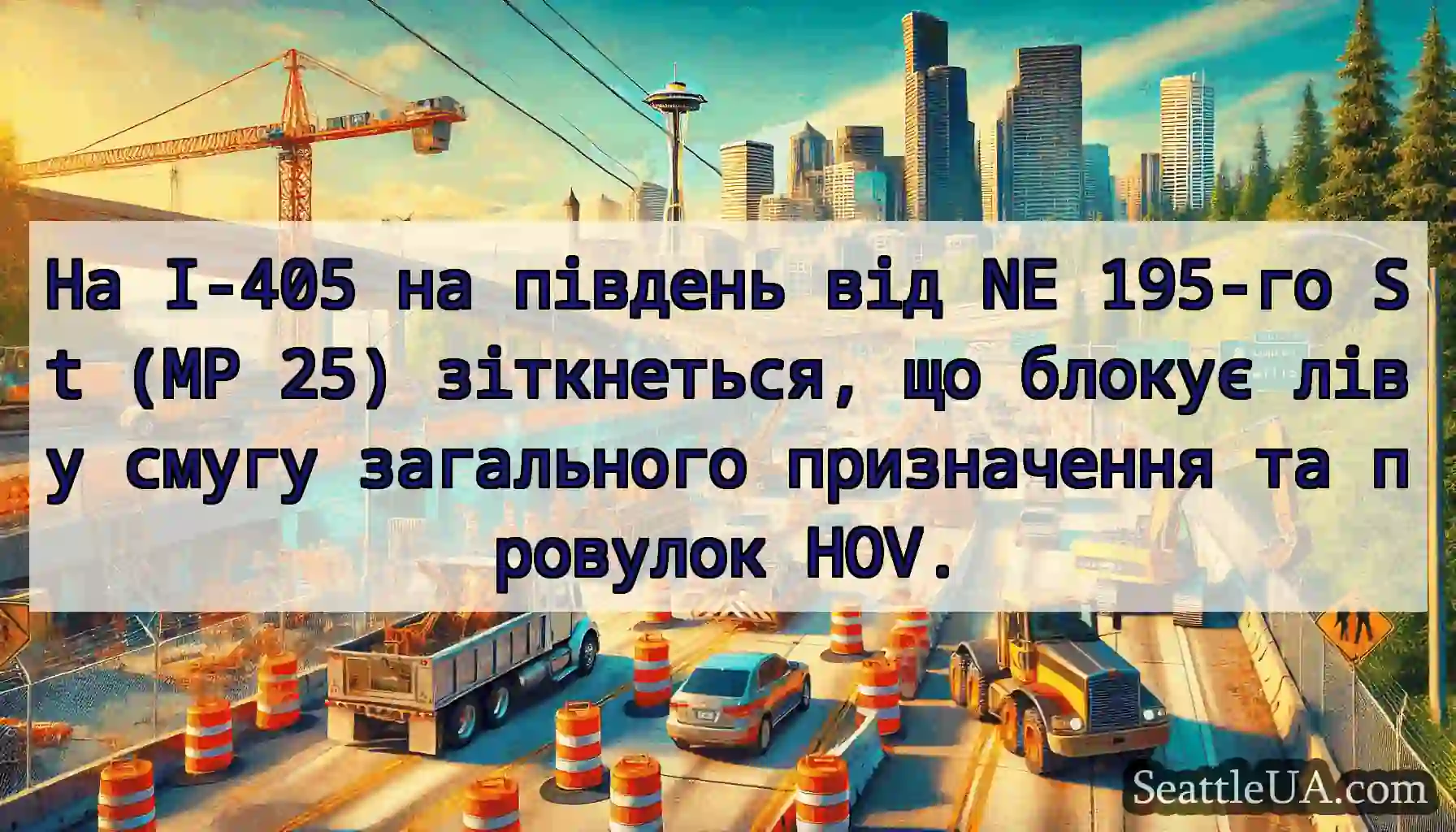 На I-405 на південь від NE 195-го St (MP 25)