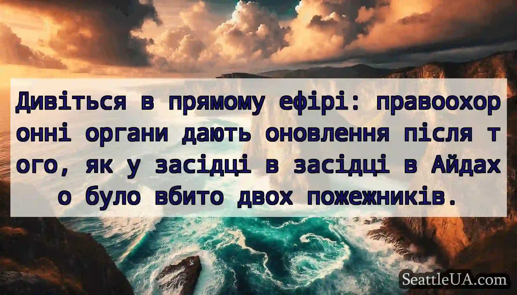 Дивіться в прямому ефірі: правоохоронні органи