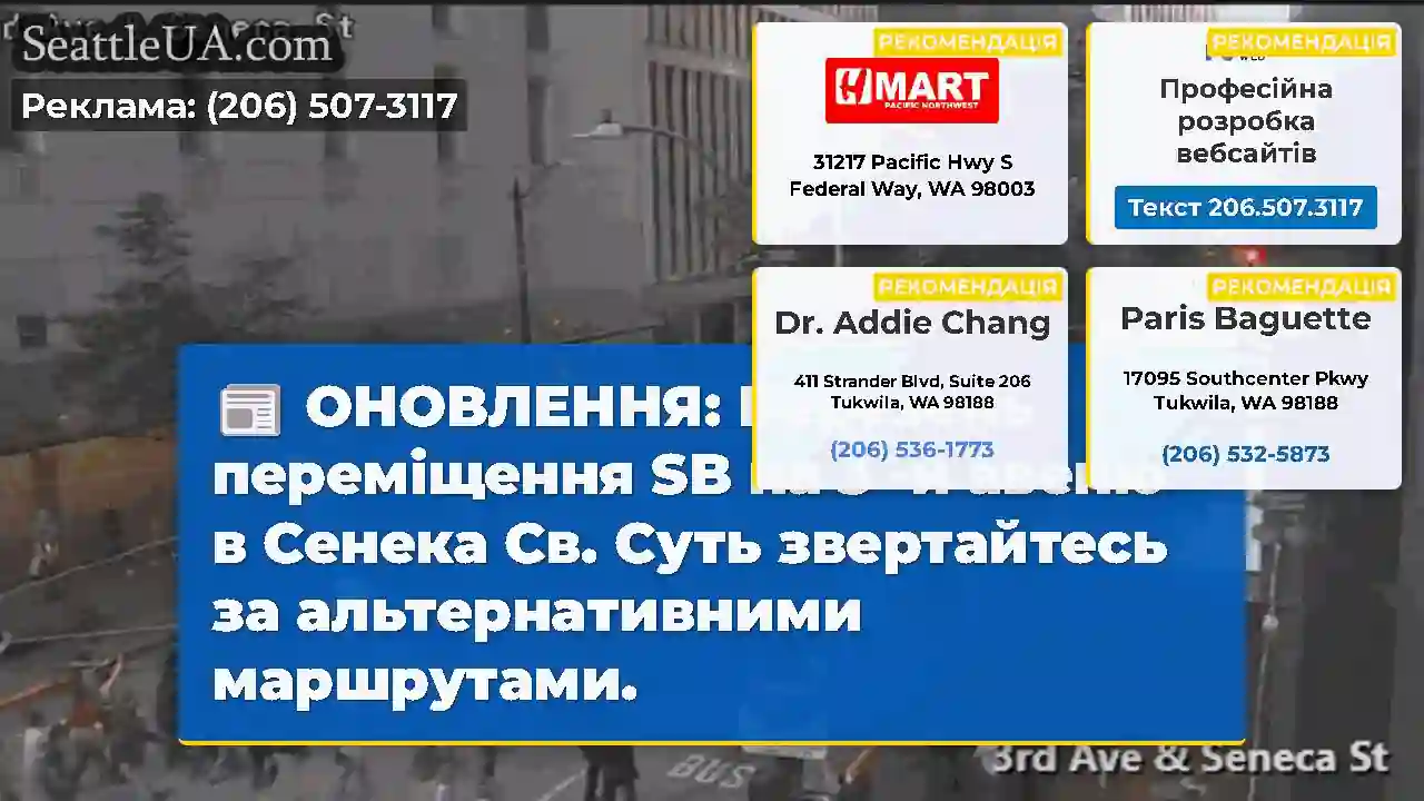 ОНОВЛЕННЯ: Березень переміщення SB на 3 -й авеню
