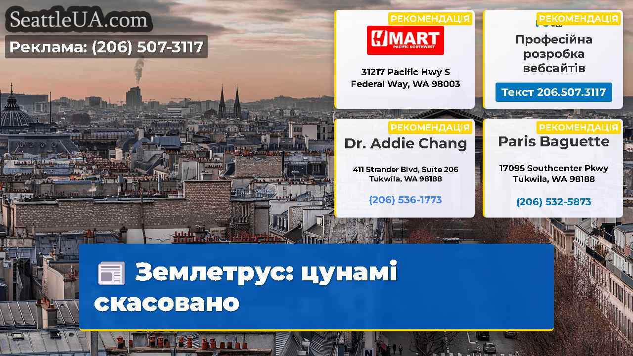 Землетрус: цунамі скасовано