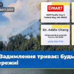 Задимлення триває будьте обережні