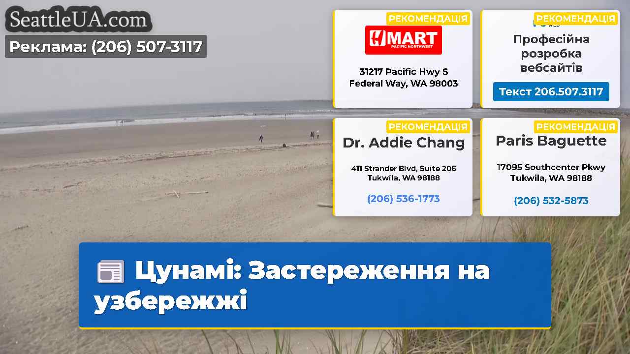Цунамі Застереження на узбережжі