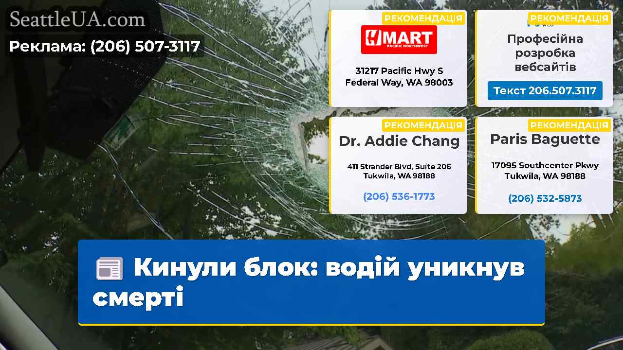 Кинули блок водій уникнув смерті