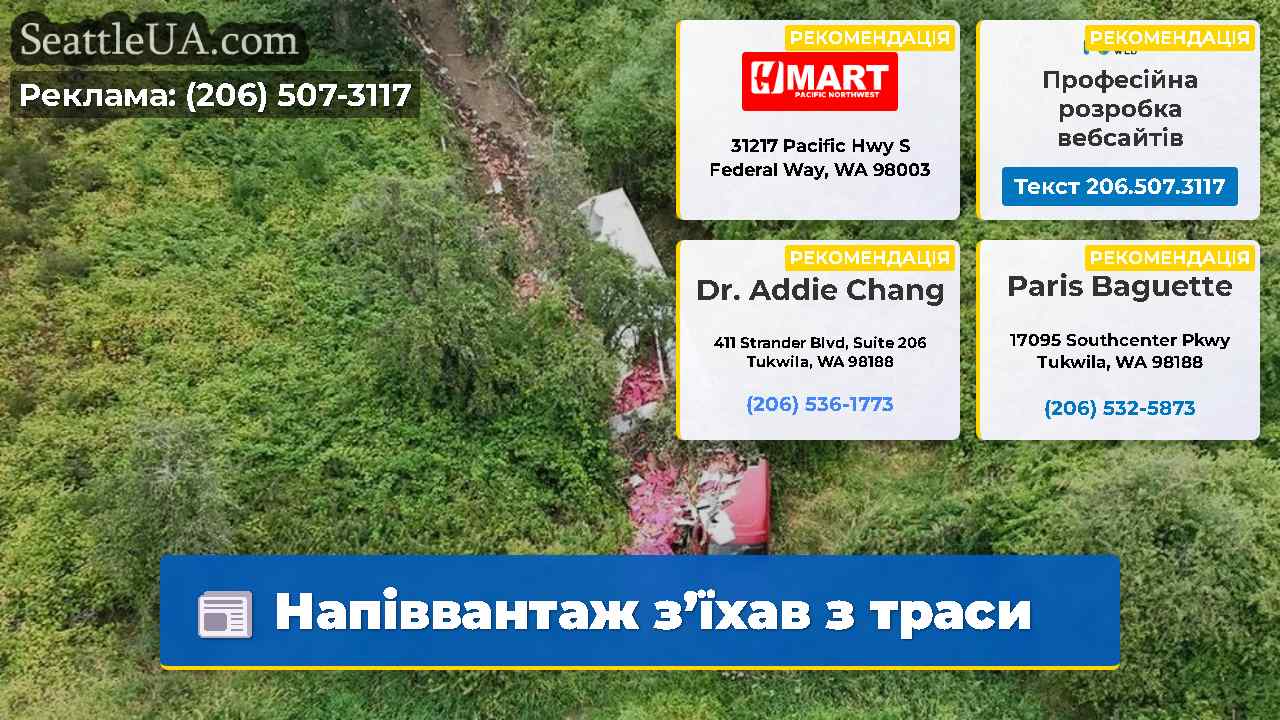 Напіввантаж зїхав з траси