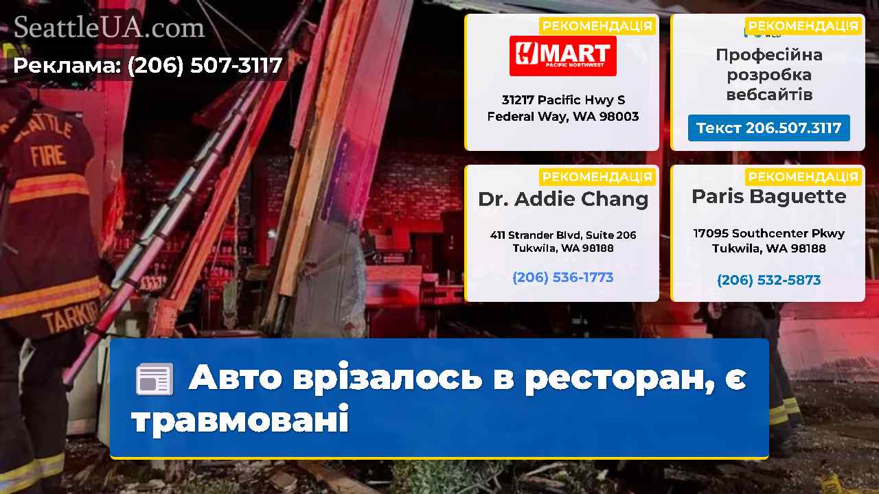 Авто врізалось в ресторан, є травмовані
