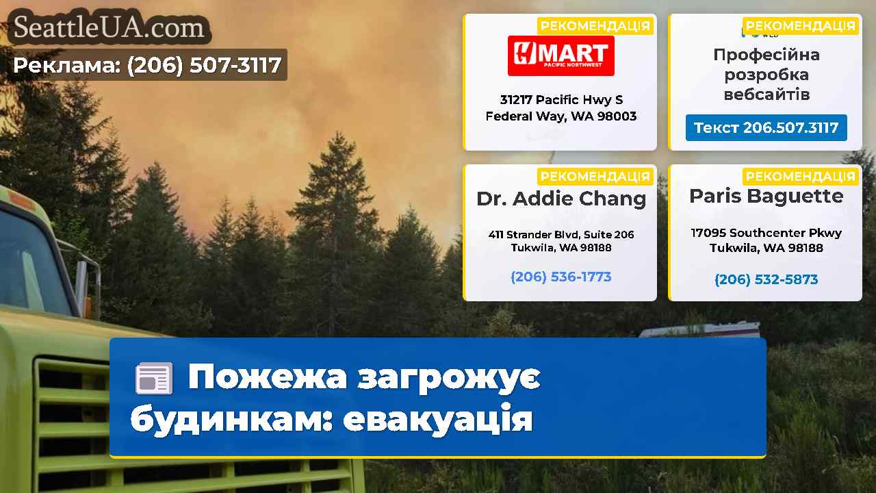 Пожежа загрожує будинкам: евакуація
