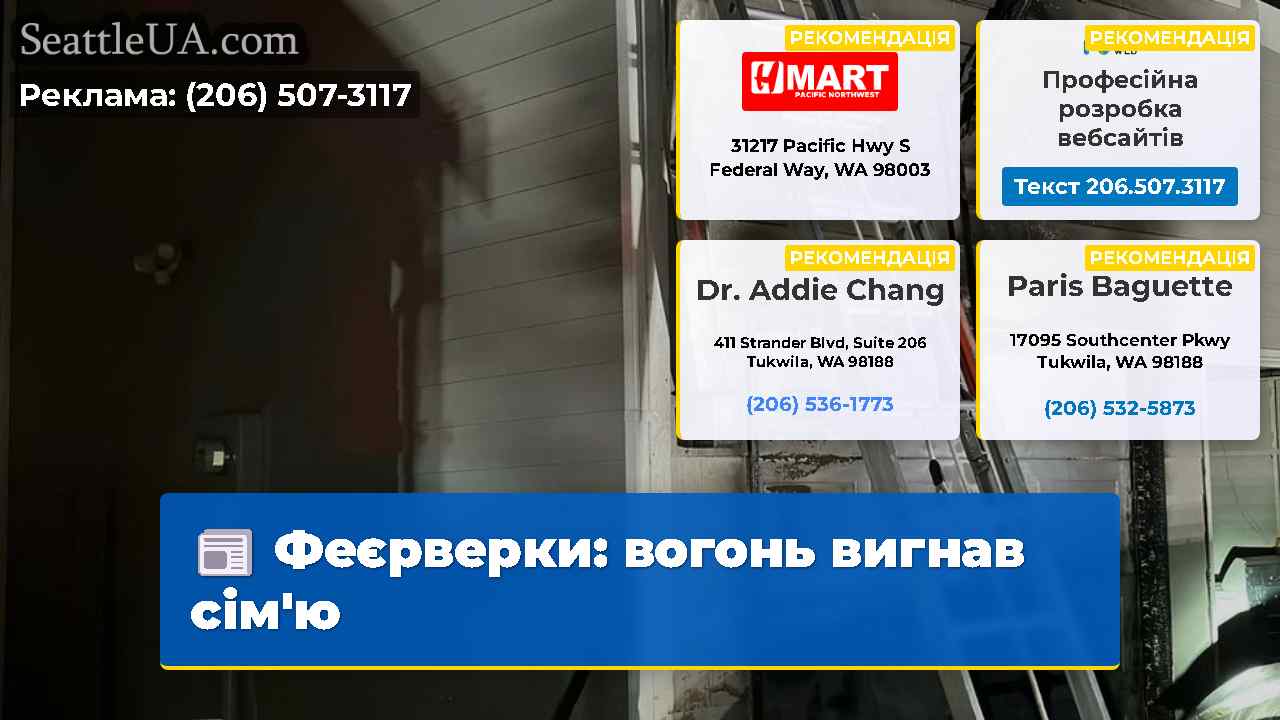 Феєрверки: вогонь вигнав сім'ю