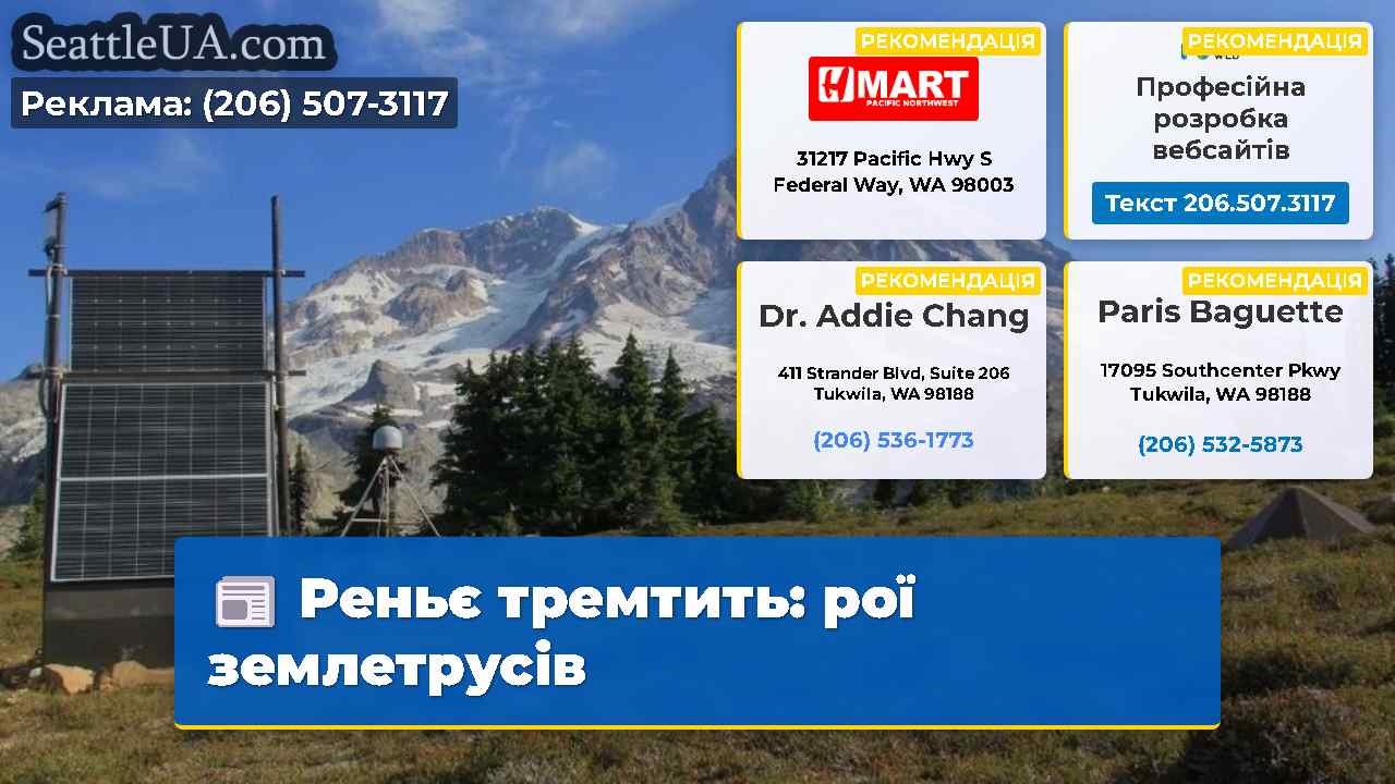 Реньє тремтить: рої землетрусів