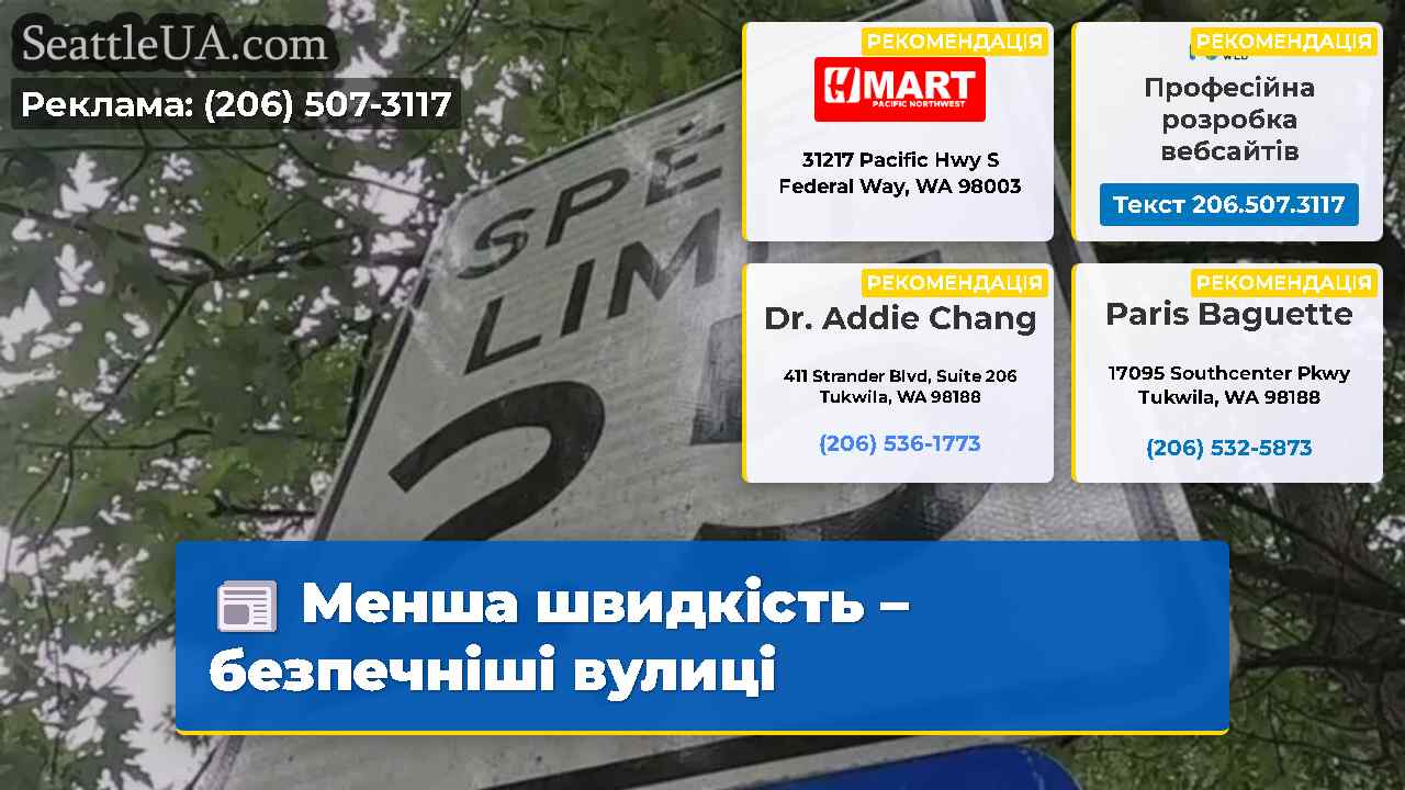 Менша швидкість – безпечніші вулиці