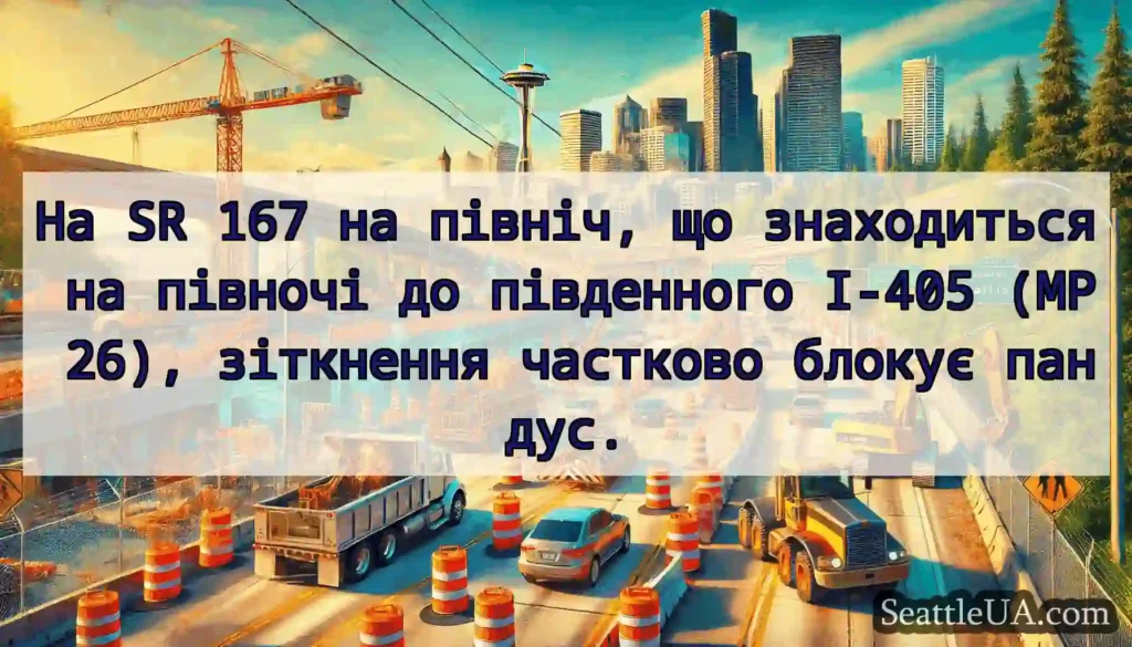 На SR 167 на північ, що знаходиться на півночі до