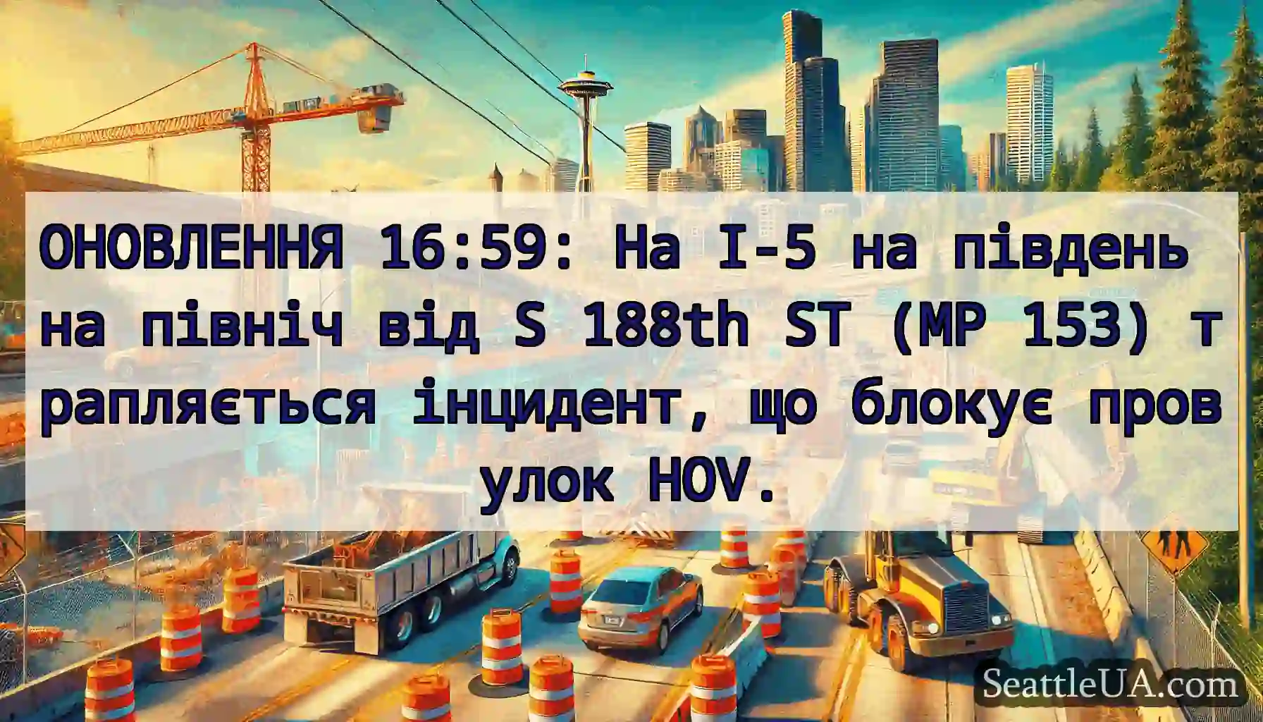 ОНОВЛЕННЯ 16:59: На I-5 на південь на північ від