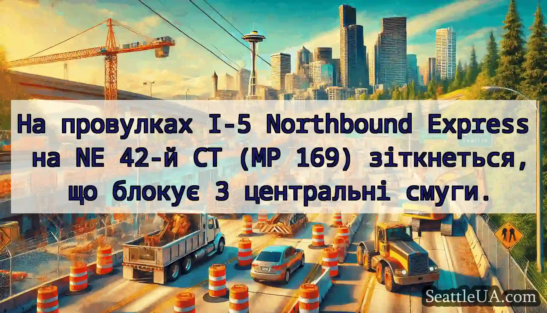 На провулках I-5 Northbound Express на NE 42-й СТ