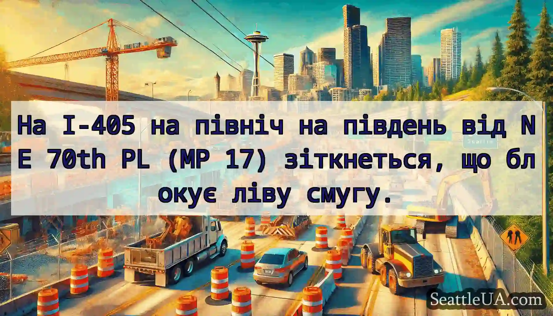 На I-405 на північ на південь від NE 70th PL (MP