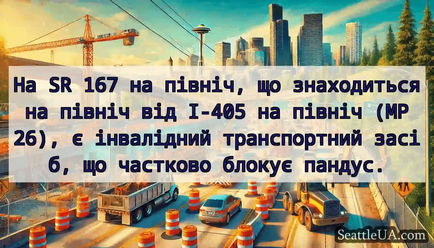 На SR 167 на північ, що знаходиться на північ від