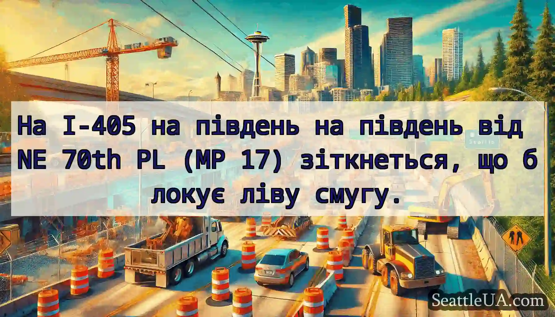 На I-405 на південь на південь від NE 70th PL (MP