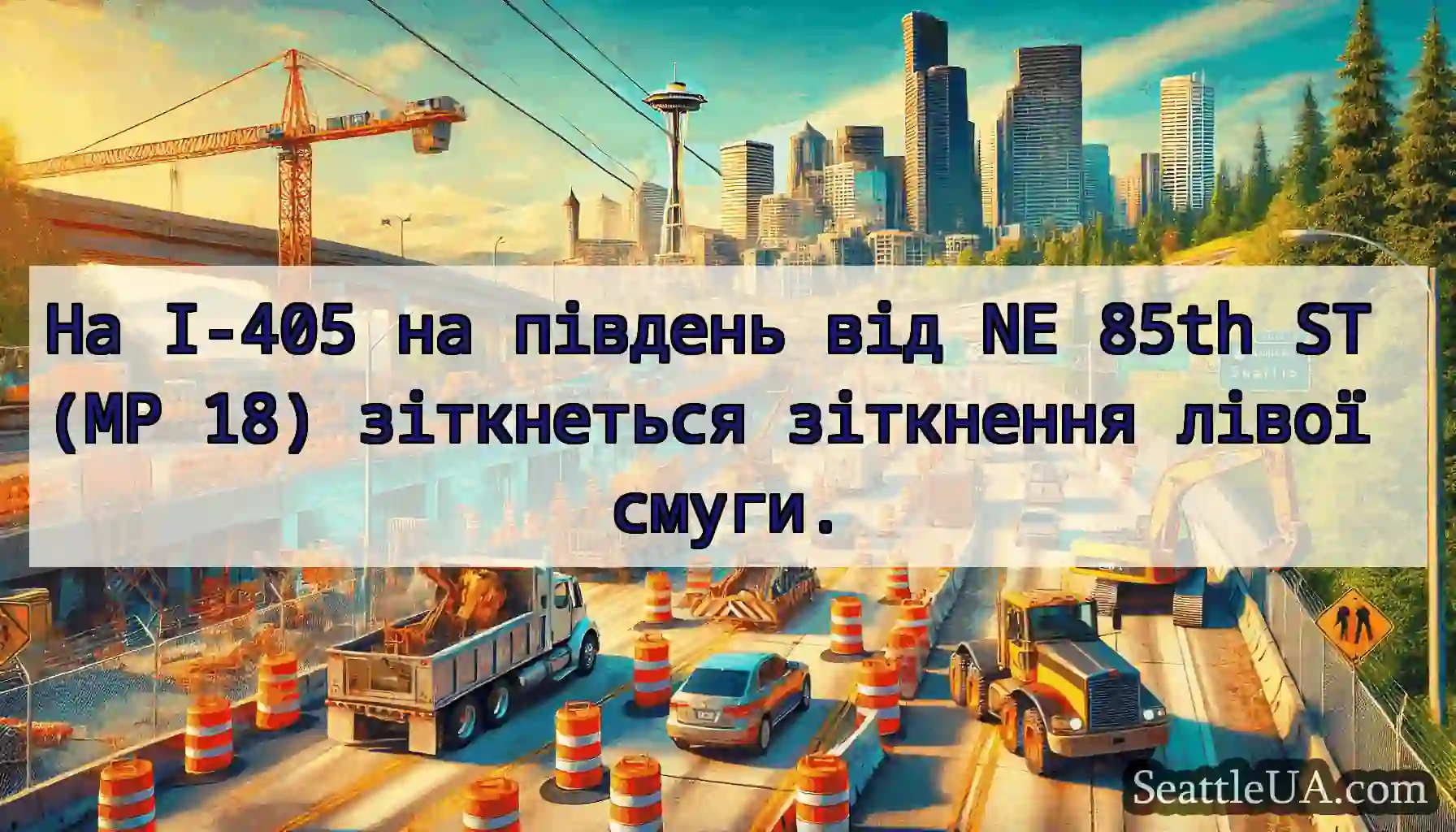 На I-405 на південь від NE 85th ST (MP 18)