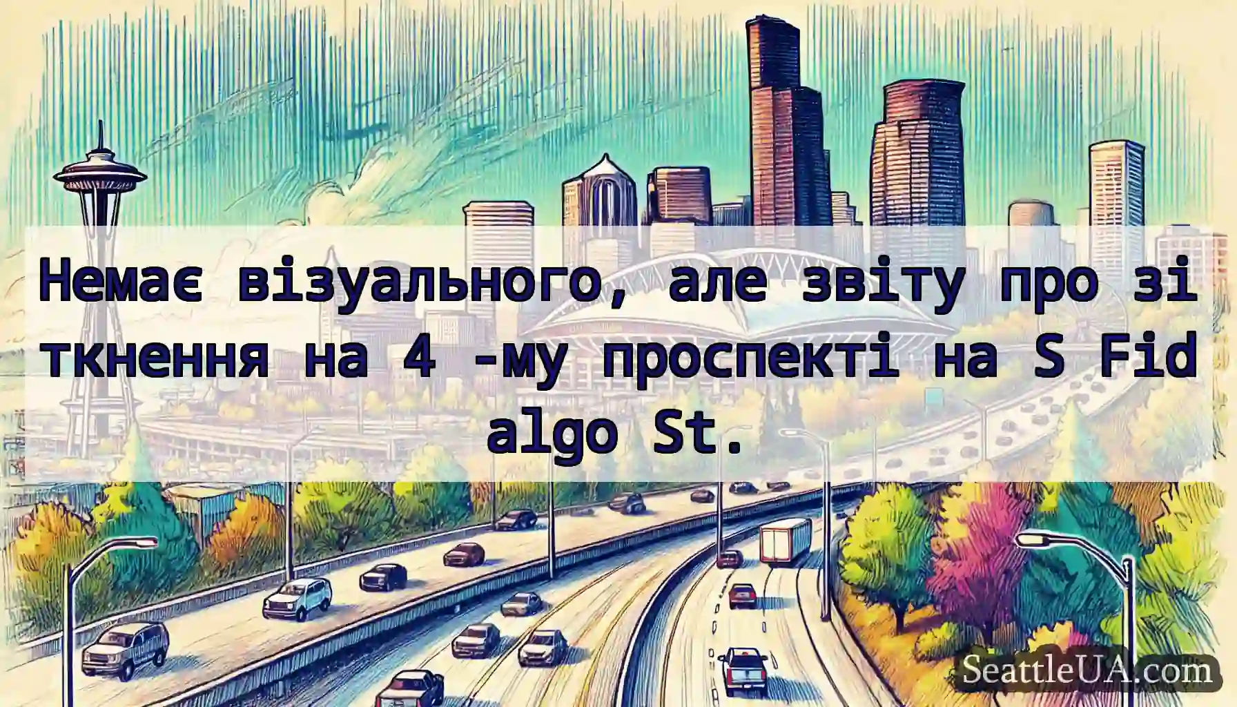 Немає візуального, але звіту про зіткнення на 4