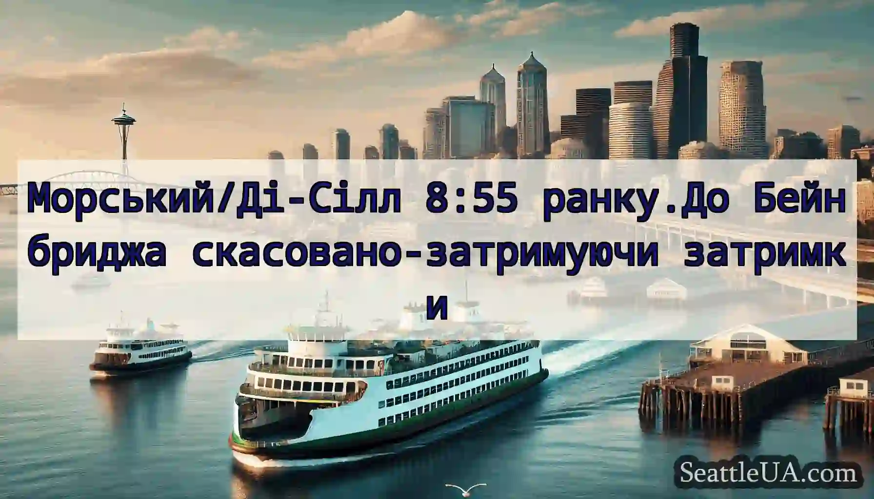 Морський/Ді-Сілл 8:55 ранку.До Бейнбриджа