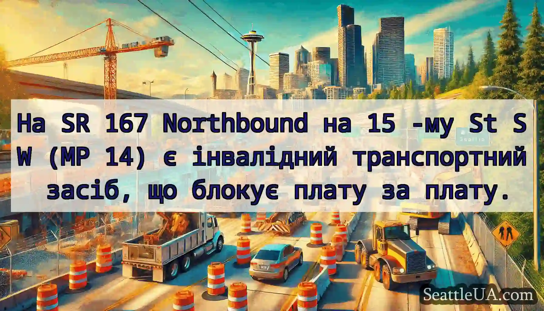 На SR 167 Northbound на 15 -му St SW (MP 14) є