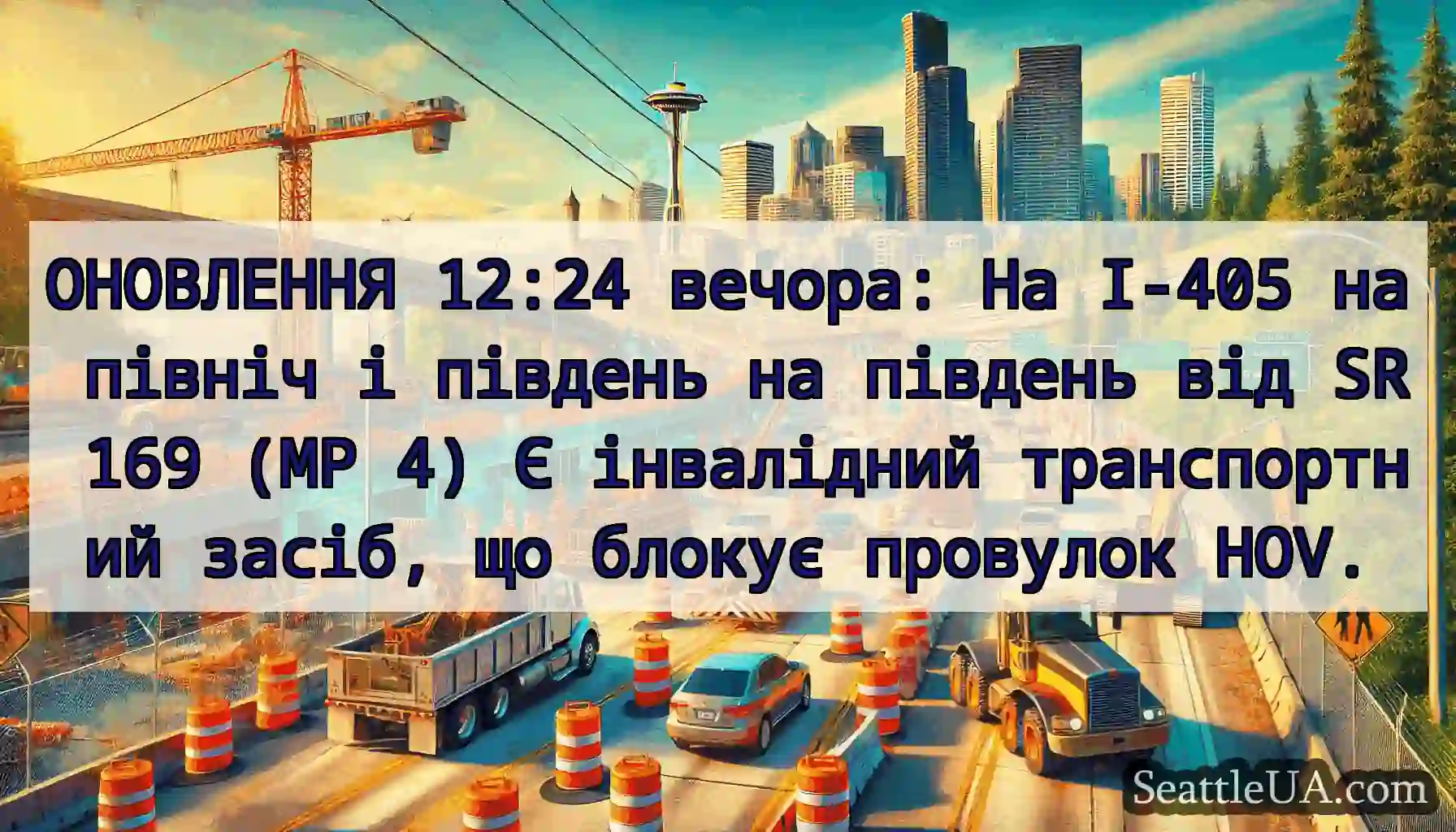 ОНОВЛЕННЯ 12:24 вечора: На I-405 на північ і