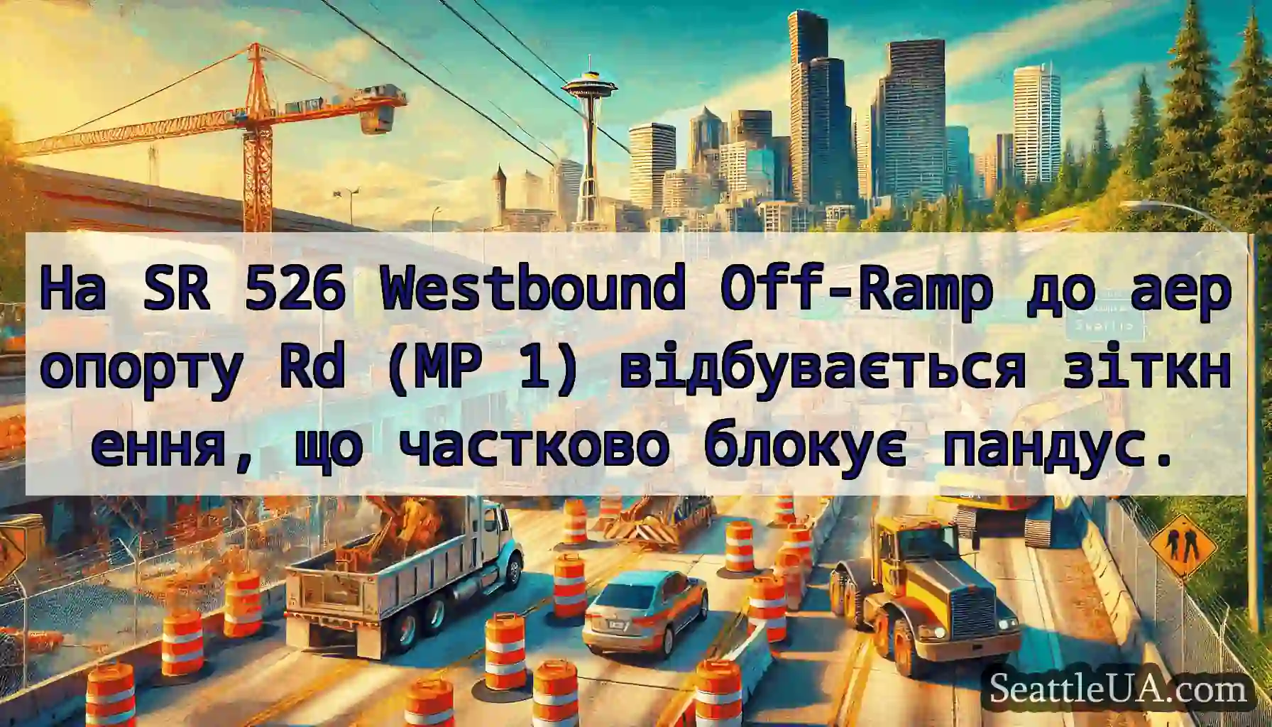На SR 526 Westbound Off-Ramp до аеропорту Rd (MP