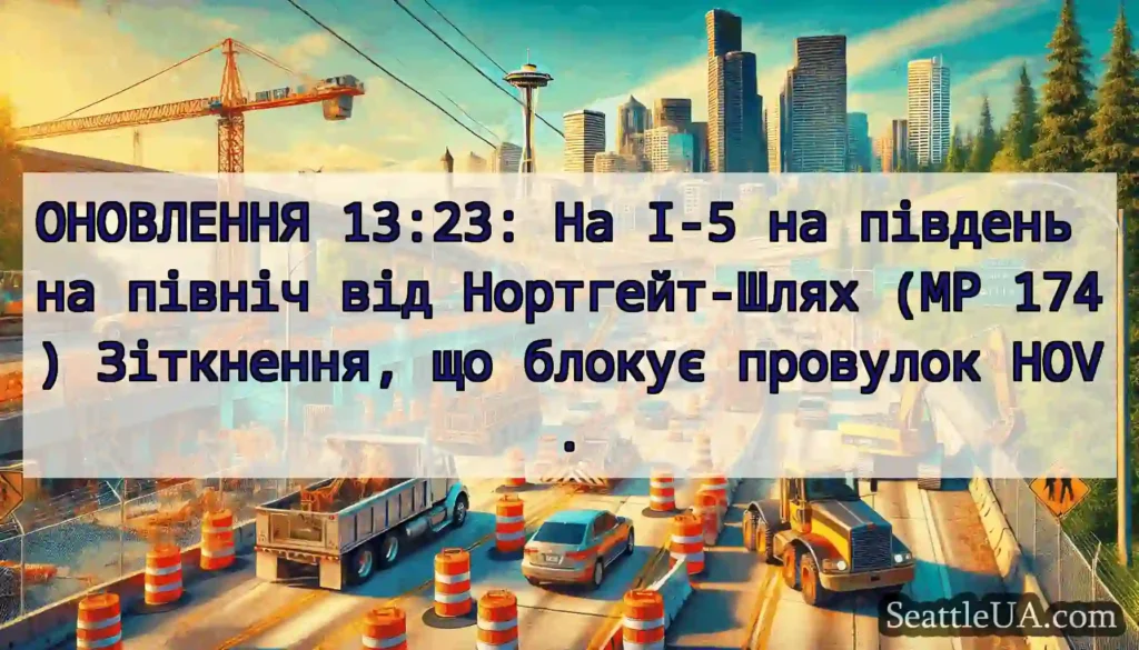 ОНОВЛЕННЯ 13:23: На I-5 на південь на північ від