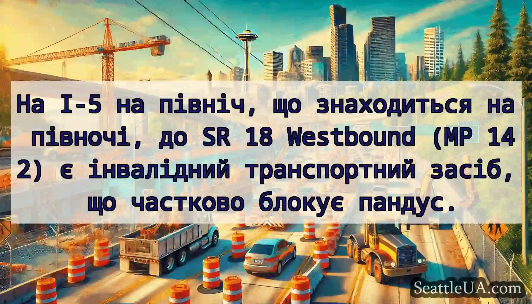 На I-5 на північ, що знаходиться на півночі, до