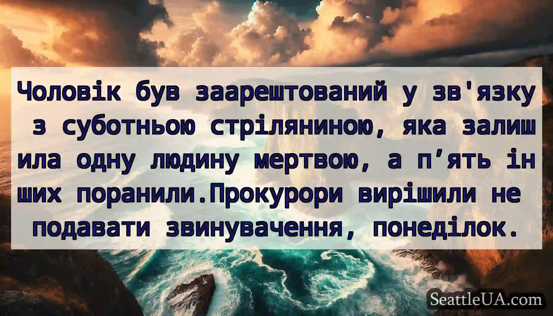 Чоловік був заарештований у зв'язку з суботньою