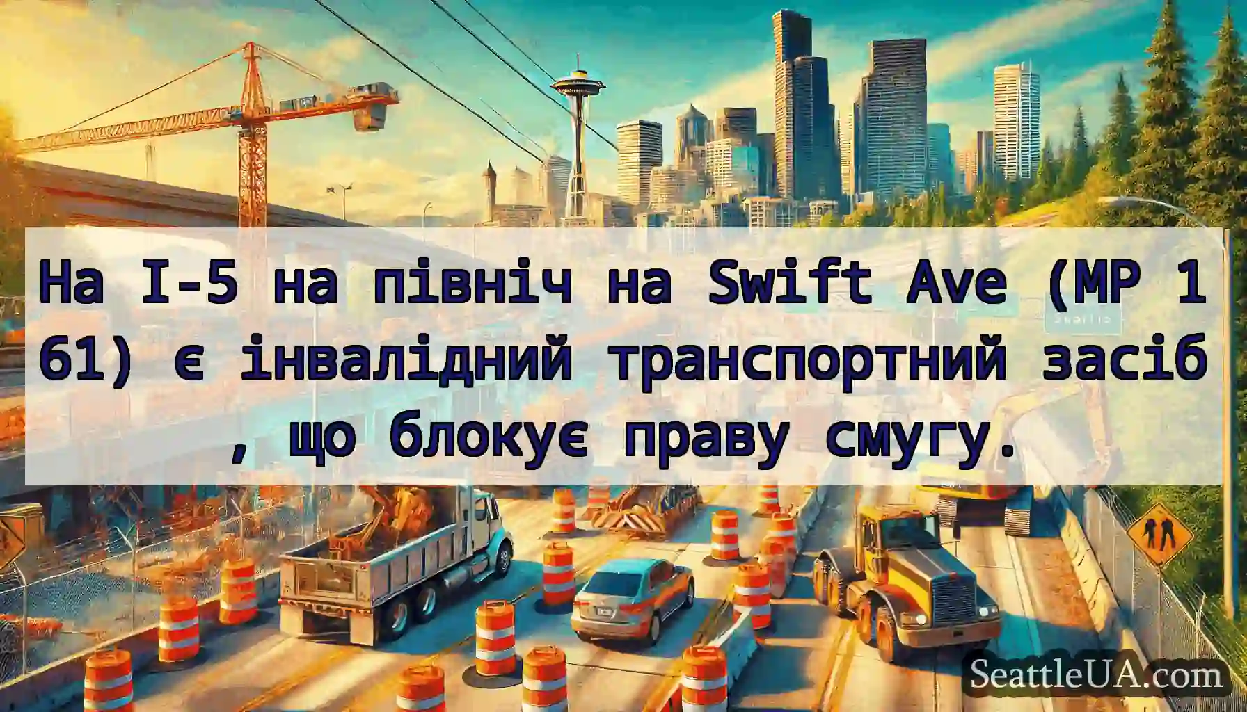 На I-5 на північ на Swift Ave (MP 161) є